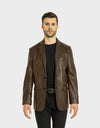 ANGELO MEN'S BLAZER | DARK BROWN